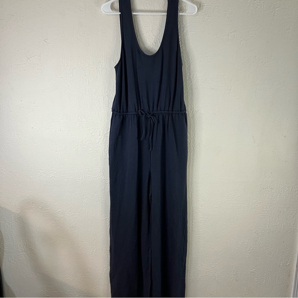 Barefoot Dreams Malibu Collection Luxe Collection Wide Leg Jumpsuit in Indigo - Picture 2 of 13